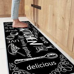 1pc Printed Kitchen Rugs Absorbent Non Slip Stain Resistant Floor Mat