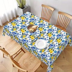 Lemon Fruit Tablecloth Wrinkle Table Cloth Spring Summer Decor