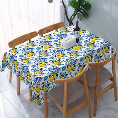 Lemon Fruit Tablecloth Wrinkle Table Cloth Spring Summer Decor