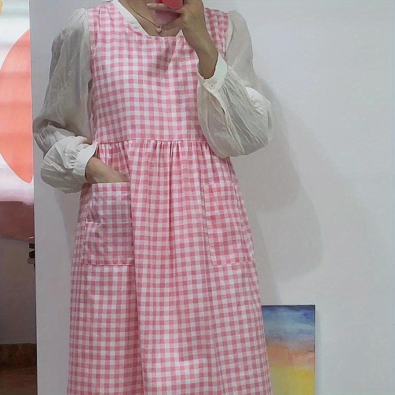 Linen Apron With Pockets for Chef Gardening Cooking Baking