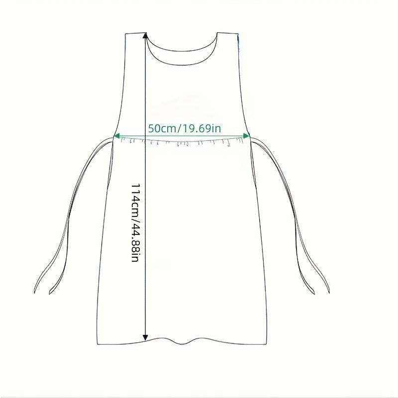 Linen Apron With Pockets for Chef Gardening Cooking Baking