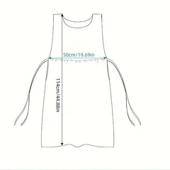 Linen Apron With Pockets for Chef Gardening Cooking Baking