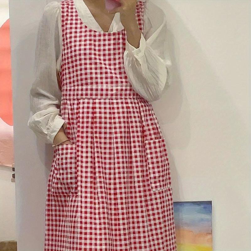 Linen Apron With Pockets for Chef Gardening Cooking Baking