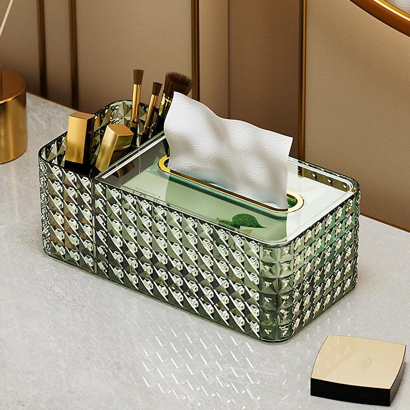 Functional Tissue Box with Storage - Organize Your Facial Paper and Dispenser