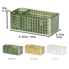 Functional Tissue Box with Storage - Organize Your Facial Paper and Dispenser