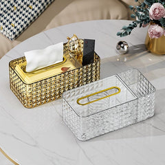 Functional Tissue Box with Storage - Organize Your Facial Paper and Dispenser