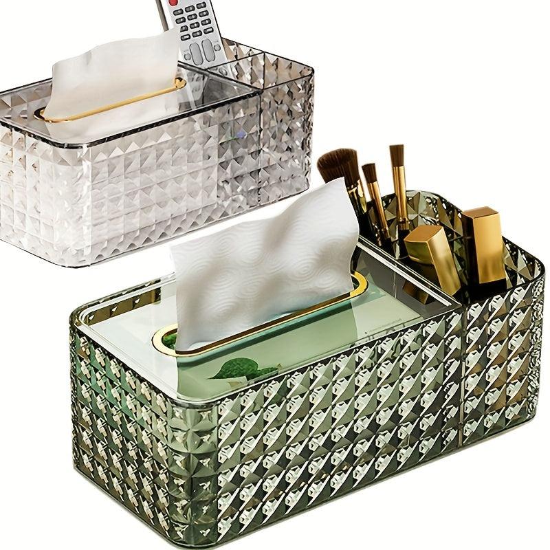 Functional Tissue Box with Storage - Organize Your Facial Paper and Dispenser