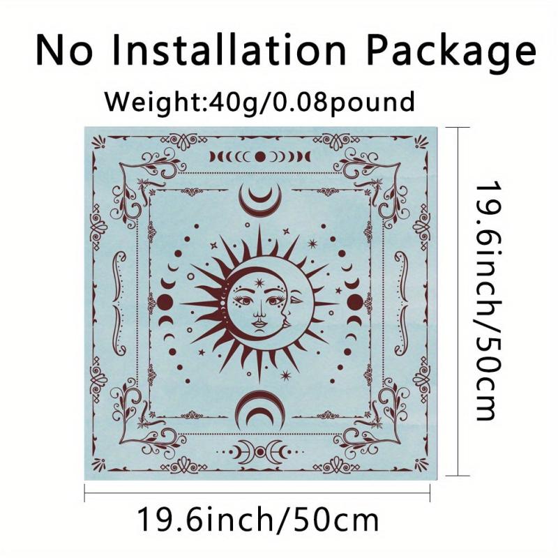 Pink Tarot Cloth Sun Moon Phase Altar Cloth Starry Tarb Oracle Card Tablecloth