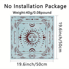 Pink Tarot Cloth Sun Moon Phase Altar Cloth Starry Tarb Oracle Card Tablecloth