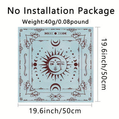 Pink Tarot Cloth Sun Moon Phase Altar Cloth Starry Tarb Oracle Card Tablecloth