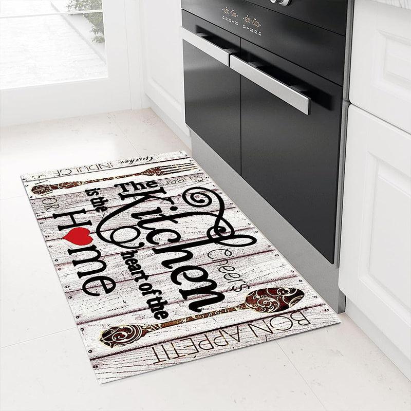 Farmhouse Kitchen Mat Waterproof Cushioned Comfort Mat Anti Fatigue Rug Xmas