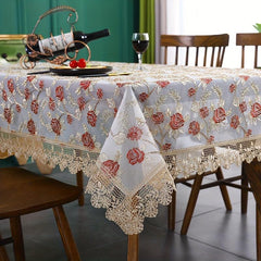 Elegant Lace Embroidery Tablecloth Home Wedding Party Decor