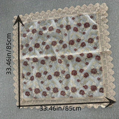 Elegant Lace Embroidery Tablecloth Home Wedding Party Decor