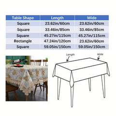 Elegant Lace Embroidery Tablecloth Home Wedding Party Decor