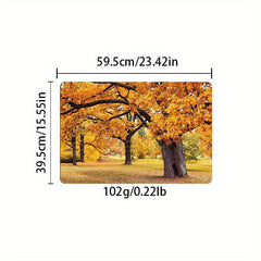 Thanksgiving Kitchen Rugs Autumn Leaves Non Slip Comfort Standing Mats