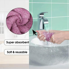 10pcs Coral Velvet Dish Towels Lint Cleaning Cloths for Kitchen and Home