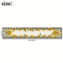 Sun Flower Table Runner Hello Sunshine Truck TV Cabinet Cover