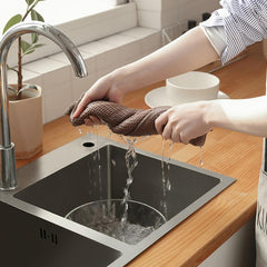6pcs Honeycomb Absorbent Rag Kitchen Cleaning Dishcloth Scouring Pad Towel