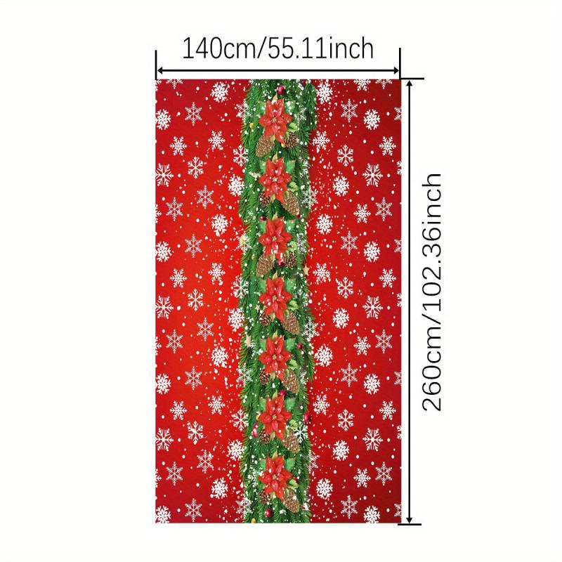 Polyester Table Cloth Merry Christmas Table Cover Christmas Tree Snowflake