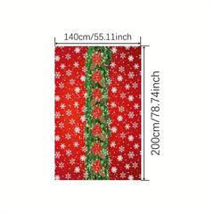 Polyester Table Cloth Merry Christmas Table Cover Christmas Tree Snowflake