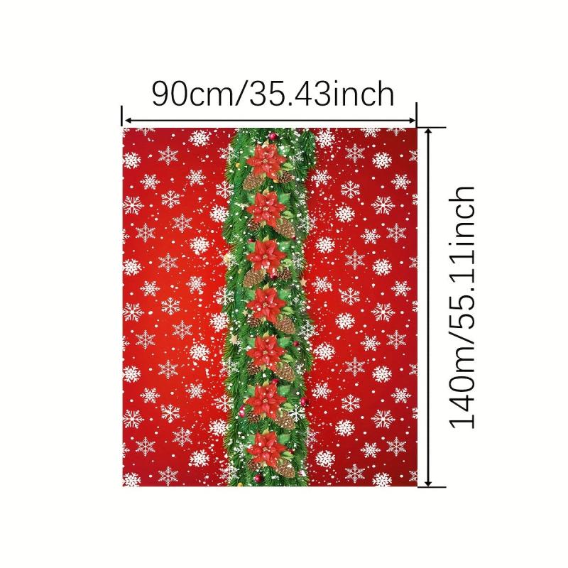 Polyester Table Cloth Merry Christmas Table Cover Christmas Tree Snowflake
