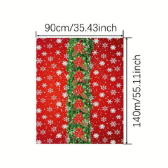 Polyester Table Cloth Merry Christmas Table Cover Christmas Tree Snowflake