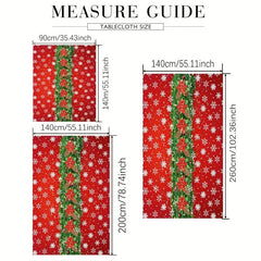 Polyester Table Cloth Merry Christmas Table Cover Christmas Tree Snowflake