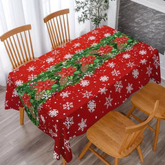 Polyester Table Cloth Merry Christmas Table Cover Christmas Tree Snowflake