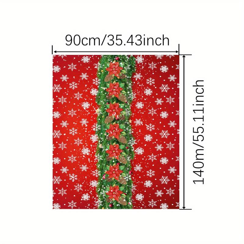 Polyester Table Cloth Merry Christmas Table Cover Christmas Tree Snowflake
