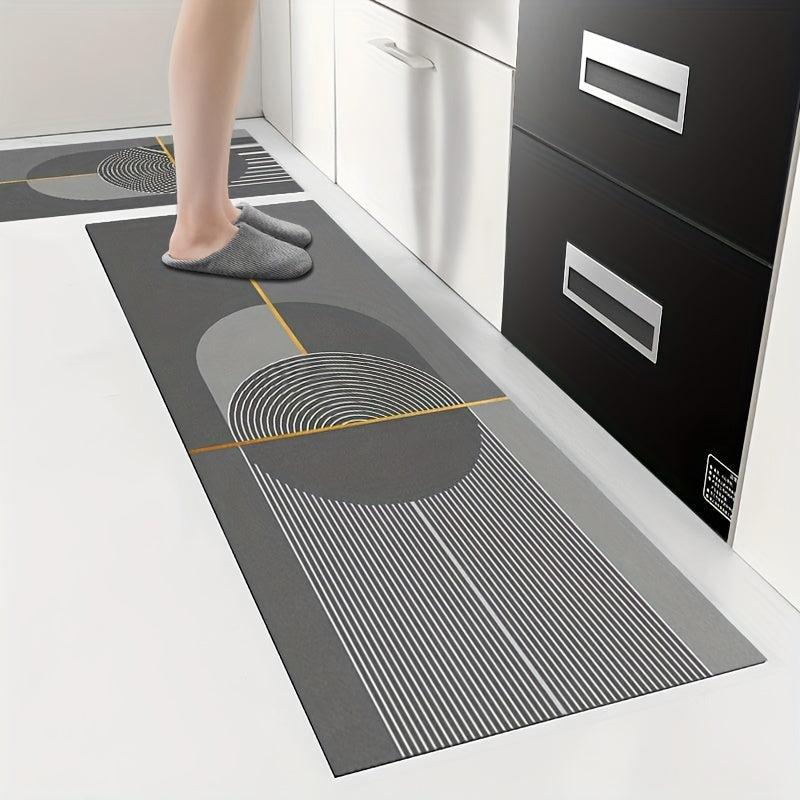 Crystal Velvet Floor Mat Anti-skid Foot Mat Water-absorbing Kitchen Mat