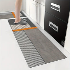 Crystal Velvet Floor Mat Anti-skid Foot Mat Water-absorbing Kitchen Mat