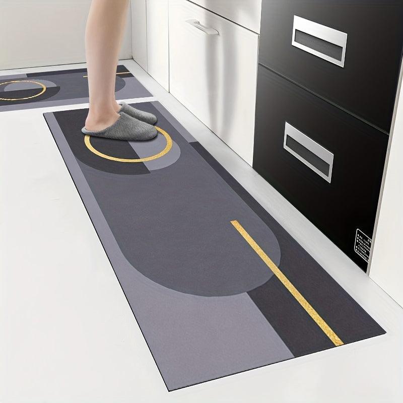 Crystal Velvet Floor Mat Anti-skid Foot Mat Water-absorbing Kitchen Mat