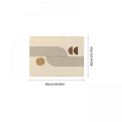 Polyester Drying Mat Geometric Printed Placemat Coffee Maker Dirty Resistant Pad