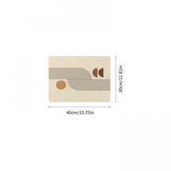 Polyester Drying Mat Geometric Printed Placemat Coffee Maker Dirty Resistant Pad