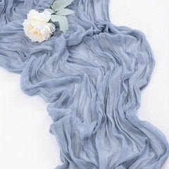 Polyvinegar Wrinkle Table Runner Cheesecloth Bohemian Decoration