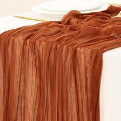 Polyvinegar Wrinkle Table Runner Cheesecloth Bohemian Decoration