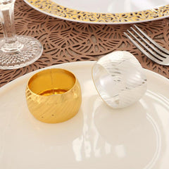 6pcs Round Napkin Rings for Weddings Christmas Thanksgiving