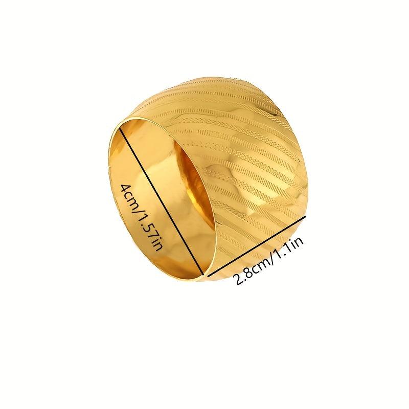 6pcs Round Napkin Rings for Weddings Christmas Thanksgiving