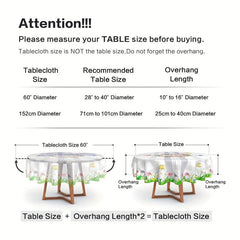 Christmas Round Fitted Tablecloth Navy Leaves 91-111 Cm Dia