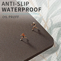 Cushioned Leaf Vine Kitchen Rug Non Slip Anti Fatigue Waterproof
