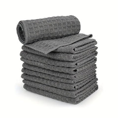 10pcs Soft Microfiber Dish Cloths Absorbent & Reusable Scouring Pads