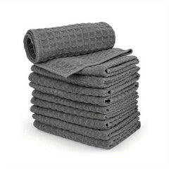 10pcs Soft Microfiber Dish Cloths Absorbent & Reusable Scouring Pads