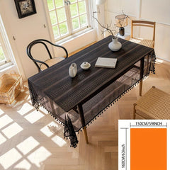 Rect Dark Style Crochet Tablecloth Lace Cover Towel