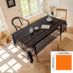 Rect Dark Style Crochet Tablecloth Lace Cover Towel