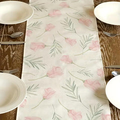 Rabbit Pattern Linen Table Runner for Dining Table