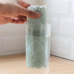 5pcs Microfiber Scouring Pads Antibacterial Dish Cloths Cleaning Brush