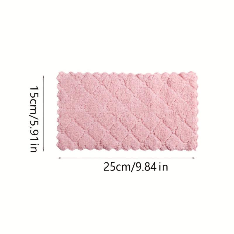 5pcs Microfiber Scouring Pads Antibacterial Dish Cloths Cleaning Brush