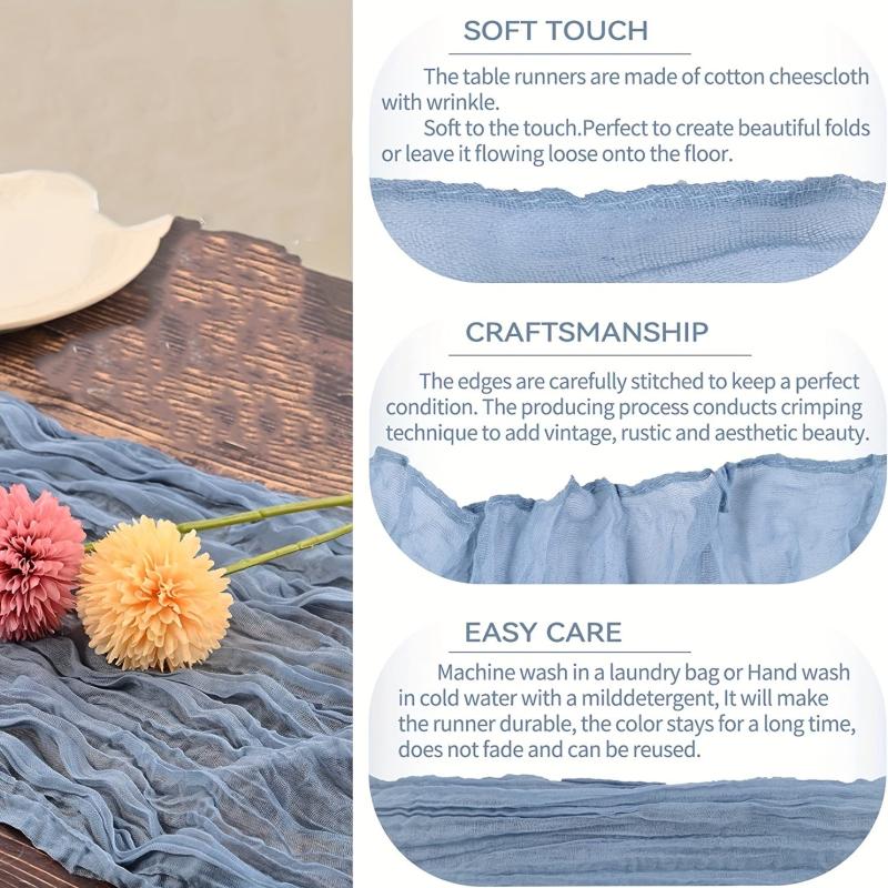 Polyester Table Runner Balinese Pleated Solid Table Cover