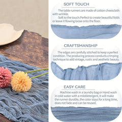 Polyester Table Runner Balinese Pleated Solid Table Cover