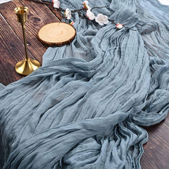 Polyester Table Runner Balinese Pleated Solid Table Cover